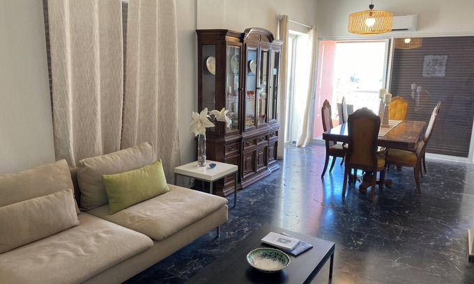 Avdira Appartement | Large 3 BR 1.5 bth w/Sea Views, AC, Prime Location