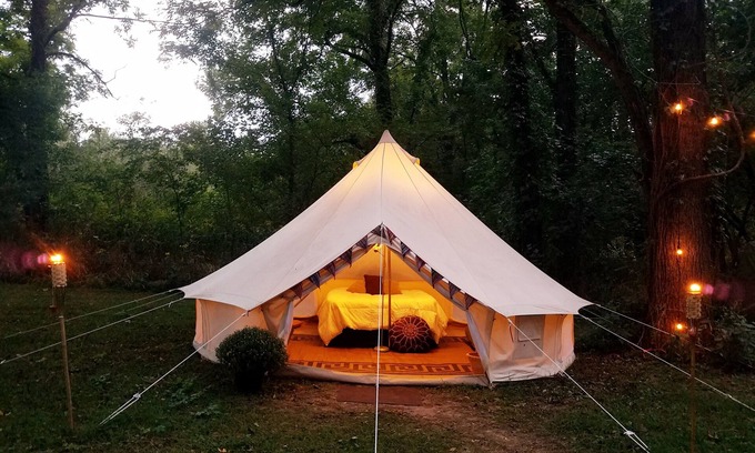 Carroll County Location De VR | Large Bell Tent on the Kings River!
