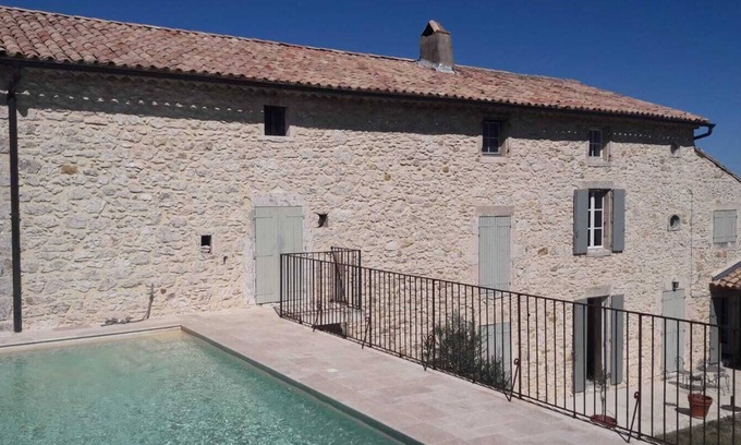 Saint-Marcel-d'Aredeche Maison | Grande Maison de Famille Mas en Provence Piscine en Nature Sud Ardèche 10/12 Per