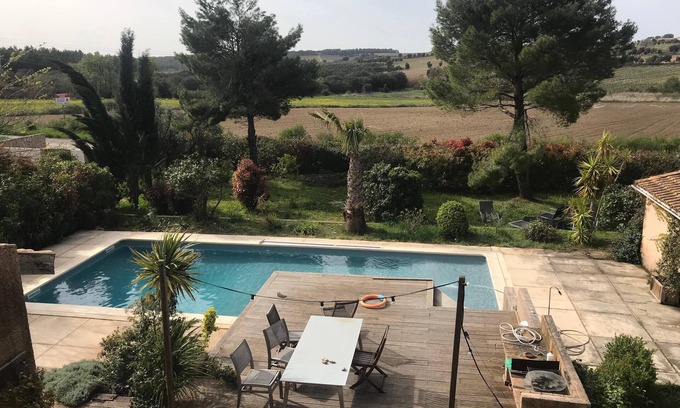 Saint-Drezery Maison | Grande maison avec vue, piscine, jardin