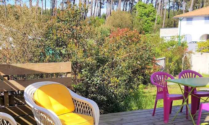 Labenne Appartement | Grand lodge sous les pins, au calme, 2CH /plages à 3km/ bbq+vélos+wifi/Classé 3*