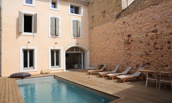 Quarante Maison | Grande Maison de Village avec piscine sur Quarante, entre mer et garrigue