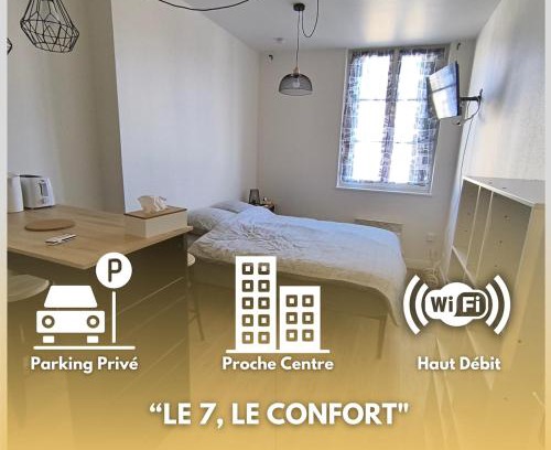 Chateauroux Appartement | LE 7, wifi, parking, centre