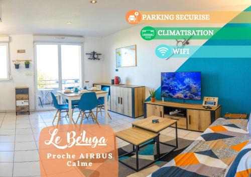 Colomiers Appartement | Le Beluga - Escale confort proche Airbus
