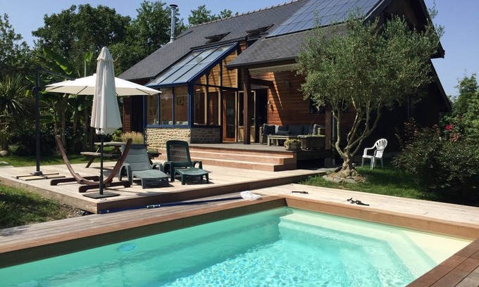 Saint-Pierre-de-Plesguen Maison | LE CABANON BRETON - Ecogîte avec PISCINE près de SAINT-MALO, MONT-ST-MICHEL