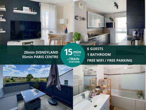 Chanteloup-en-Brie Appartement | Le Chanteloupien - Appartement pour 6 proche Disneyland Paris