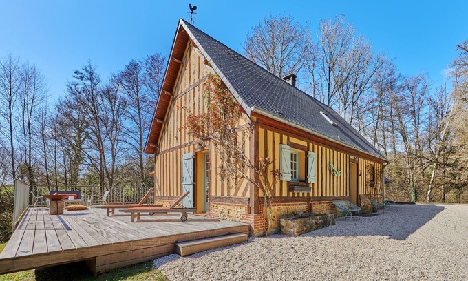 Tourville-en-Auge Maison | Le Cottage de la Fontaine Ruante - Grand Jardin