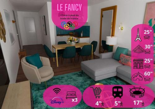 Villeneuve-la-Garenne Appartement | Le Fancy - 6 pers, proche Stade, centre commercial