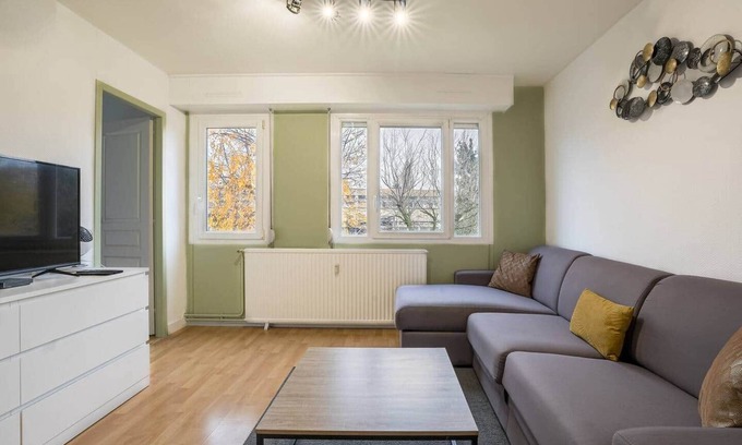 Patrotte Metz-Nord Appartement | Le Jerry, bright - 4pers' - Streaming - Parking