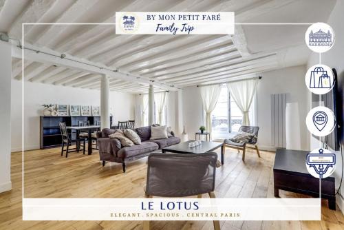 Gaillon Appartement | Le Lotus - Spacious & Central - Opéra