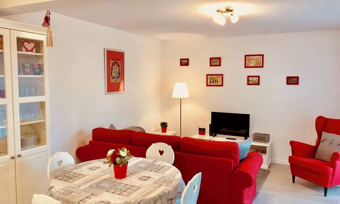 Quartier Saint-Leon Appartement | « LE MANALA » meublé de charme 3* à Colmar grande terrasse, parc & parking privé