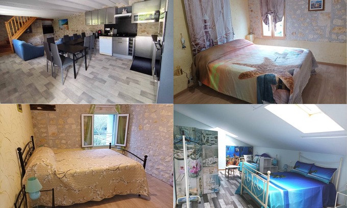Le Gua Maison | Le Marais Salant - Gites 8 personnes avec piscine au Logis de Chalons à la mer