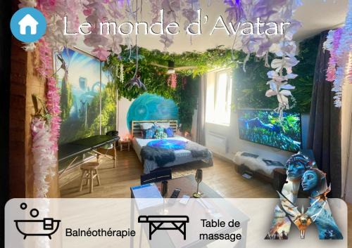 L'Arbresle Appartement | Le monde D avatar avec Balneo et table de massage