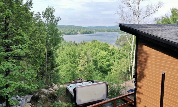 Lantier Cabine | Le Nid des Colibris - Vue imprenable Lac Ludger - 4 Saisons - Spa + Terrasse
