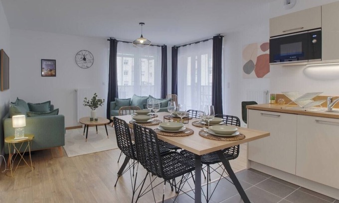 Villejean Appartement | Le Normand - Spacieux T4 neuf avec 3 salles d’eaux