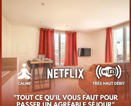 Bonnieres-sur-Seine Appartement | Le PÉTRA - Self Checkin Automatique - Netflix - 15 min Giverny