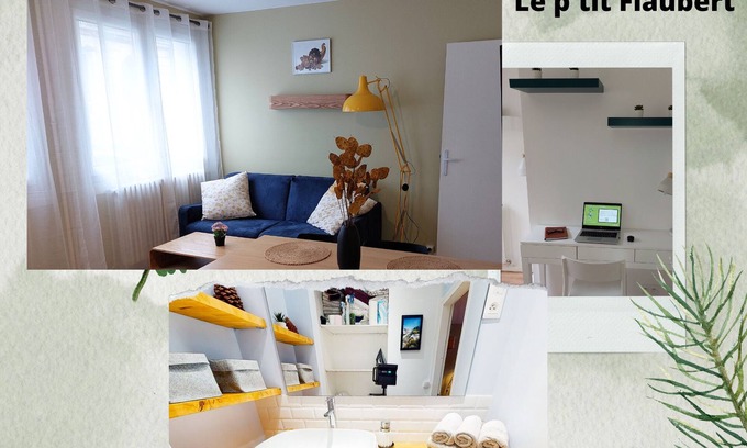 Anatole France Danton Appartement | Le p'tit Flaubert- Proximité centre ville - Espace COTY