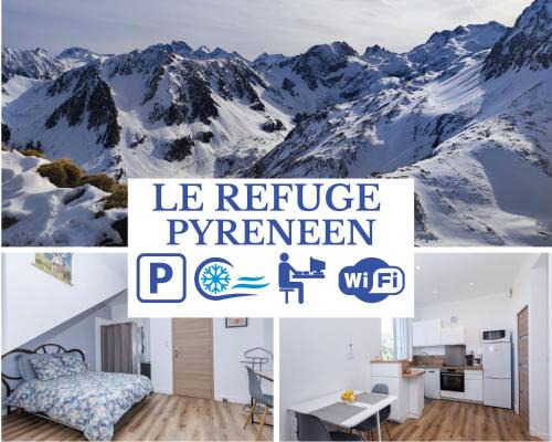 Assat Appartement | LE REFUGE PYRENEEN - Climatisation Parking WIFi Espace de Travail - NEUF- Très belle Vue sur les Pyrénées - 2 lits - OFFRE SPECIALE