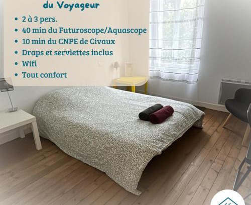 Lussac-les-Chateaux Appartement | LE REPOS DU VOYAGEUR T3 45 m2 tout confort