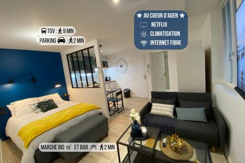 Agen Appartement | Le Standing - Au Coeur d'Agen - Self Checkin - Wifi - Netflix - Smart TV - Luqs fr