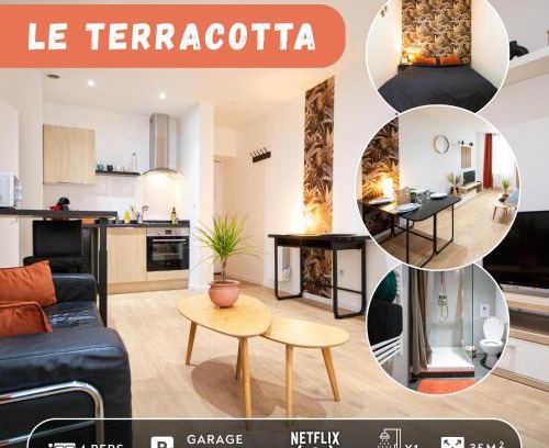 Montbeliard Appartement | Le Terracotta, plein centre, garage, WIFI-Netflix