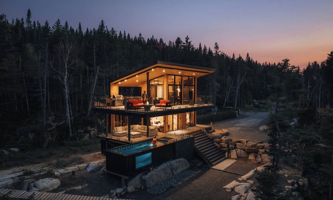 Lac Beauport Chalet De Ski | LE YAK avec bassin thermique et petfriendly - Montagne le Maelström