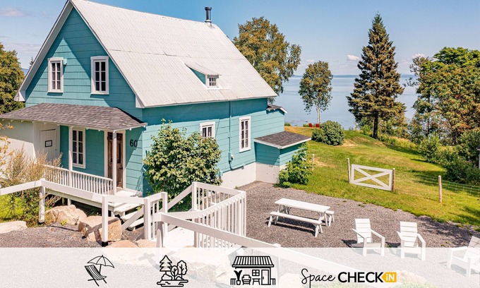 Saint Irenee Chalet De Ski | Les Capelans| Foyer | BBQ | Vue sur le Fleuve