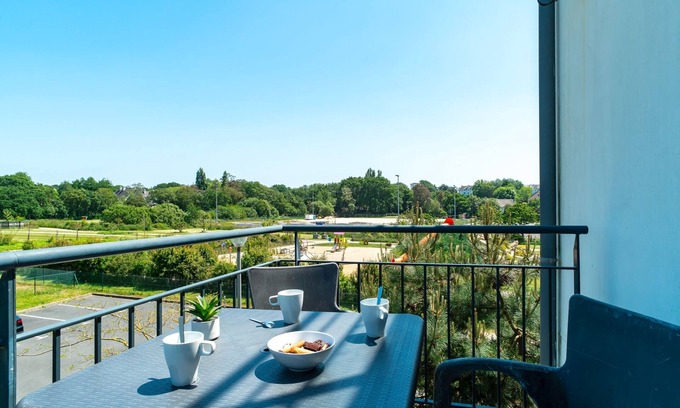Concarneau Appartement | Les Thermes 421 - Appt pour 4 avec piscine partagée