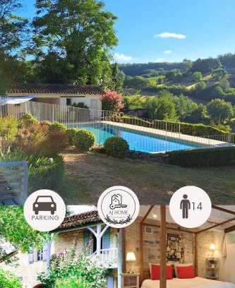 Sauveterre Maison | "Les Tournesols" piscine, campagne, idéal familles