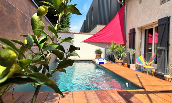 Minimes - Barriere de Paris Maison | Maison au calme, petit jardin clos, piscine, 10´ Canal du Midi et 20´ Capitole