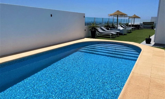 Costa Teguise Villa | Lillos- 3 bed/3 bath with pool sea views on the golf estate costa teguise