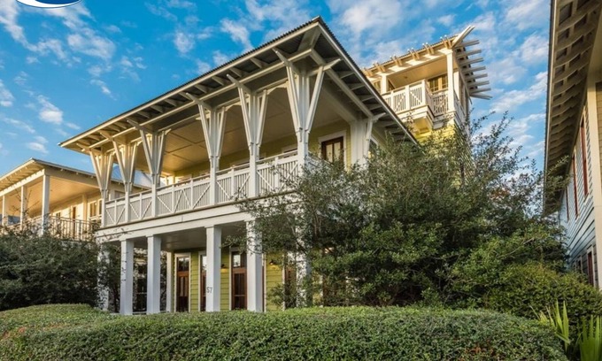 Beach District Maison | Located right on 30A, '57 Western Lake Drive' is a 6BR/6.5BA Home + Carriage House