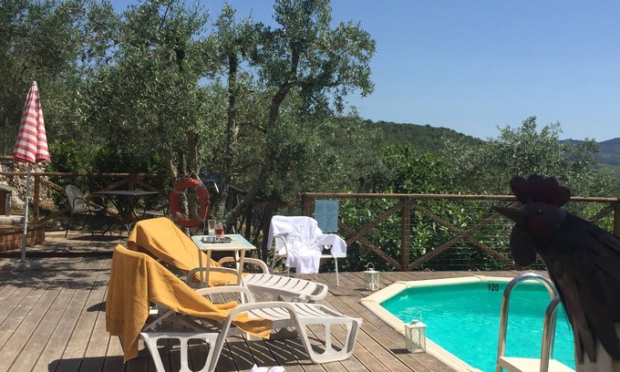 Lecchi in Chianti Maison | Lodge Ricavo con piscina panoramica