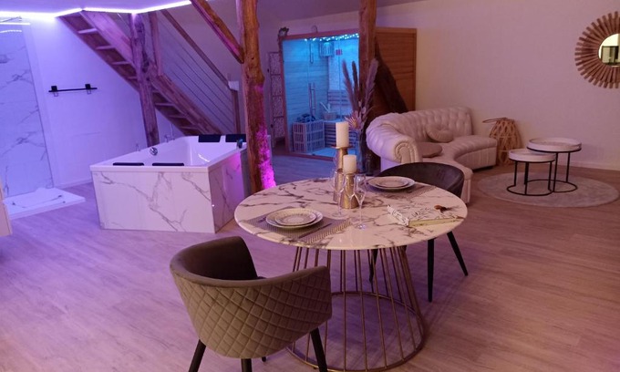 Basse-Bodeux Appartement | Loft blanc (baignoire balnéo et sauna)