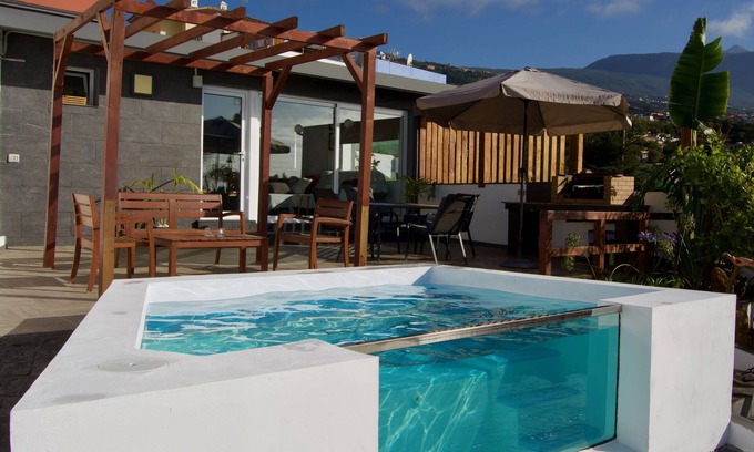 Las Arenas Maison | Loft à La Orotava, avec WiFi gratuit, climatisation, grande terrasse, vue sur la mer et la vallée