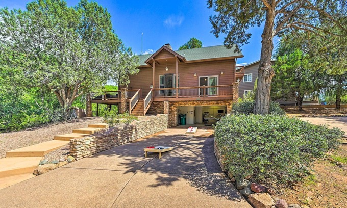 Payson Cabine | Log Cabin in Payson w/ Deck, Mtn & Creek Views