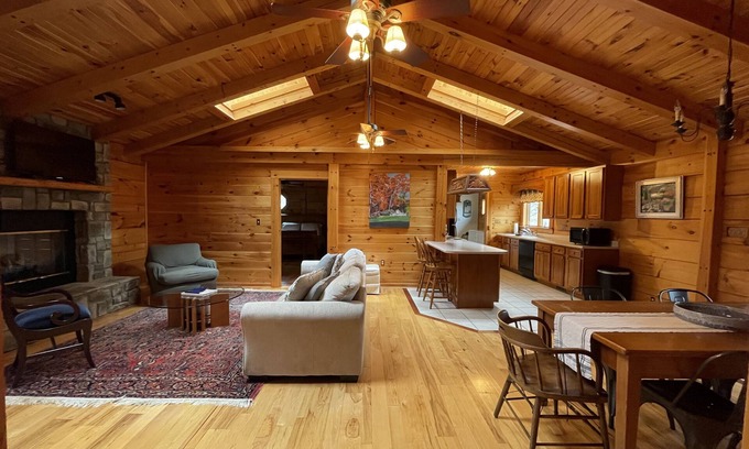 Hot Springs Cabine | Log cabin with lots of private space - 12mins from Omni Homestead!