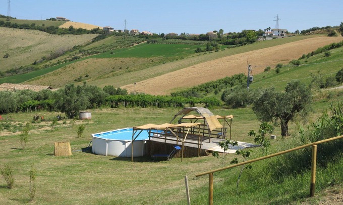 Cologna Spiaggia Villa | Appartement dans une maison de vacances avec climatisation, WIFI, bain à remous, piscine, TV, patio