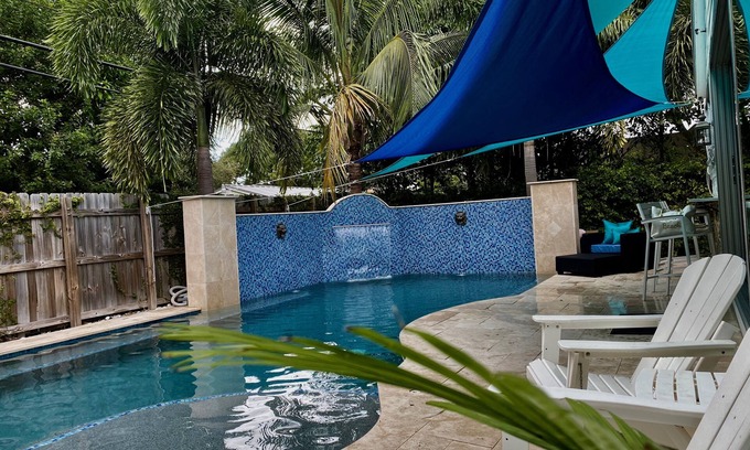 Delray Beach Maison | Piscine chauffée Exec 4 / 3- récemment rénovée avec espace de divertissement pour la deuxième cuisine
