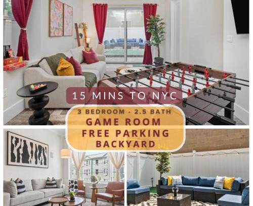 McGinley Square Appartement | LUXE 3BR with Free Parking & Backyard and 15min to NYC