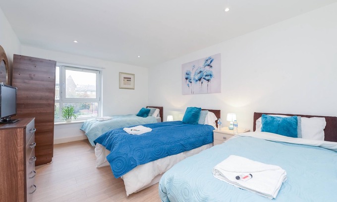 Island Gardens Appartement | Luxueux appartement spacieux avec une grande terrasse pour grand groupe peut accueillir jusqu'à 15