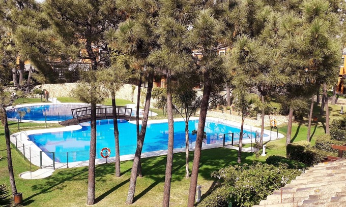 Islantilla Appartement | Maison de luxe de 3 chambres à côté du club de golf d'Islantilla, climatisation, plage de sable