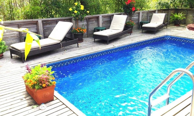 Fire Island Pines Maison | Luxury 4-bedroom house in Fire Island Pines - AC, bay views, heated pool and spa