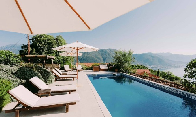 Lustica Villa | Luxury 400 year old restored villa with 180 degree views across the Bay of Kotor