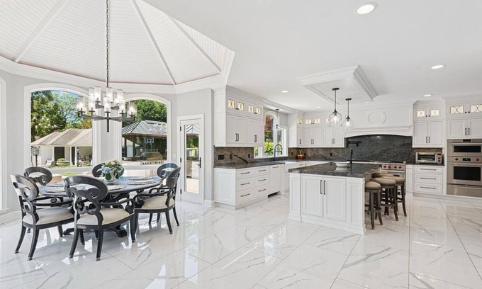 Smithtown Maison | Luxury Estate w. Heated Pool, Movie Theater & Resort Yard! Minutes to Ryder Cup