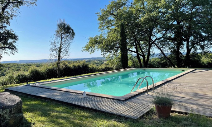 Laparrouquial Location De VR | Luxury family bell tent with pool, South West France