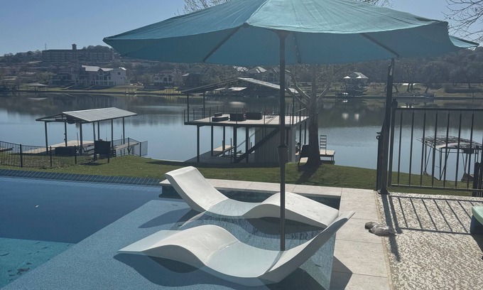 Marble Falls Maison | Luxury Lakefront Living in Marble Falls: Pool, Private Dock & Endless Views!