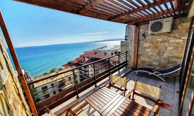 Sveti Vlas Appartement | Penthouse de luxe avec vue panoramique sur la mer
