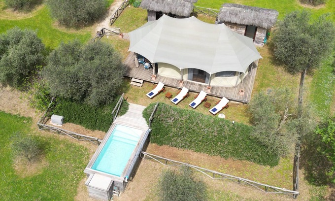 Ponte Buriano Cabine | Tente Saphir Bleu - Glamping