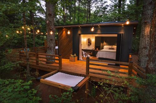 Guntersville Maison | Luxury tiny cottage with deck hammock and hot tub!